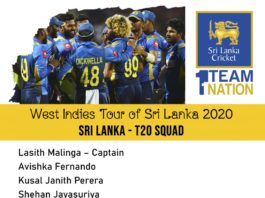 Sri Lanka T20I squad for Windies series