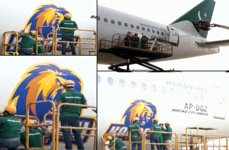 Karachi Kings: PIA paints Karachi Kings’ logo on their airplanes