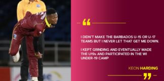 Cricket West Indies - Player Spotlight: Keon Harding: "I WANT MORE AND TO DO BETTER"