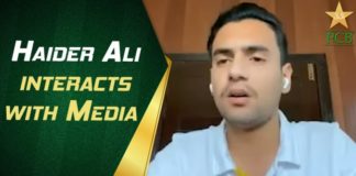 Pakistan Cricket Board: Haider Ali interacts with media