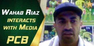 Pakistan Cricket Board: Wahab Riaz interacts with media