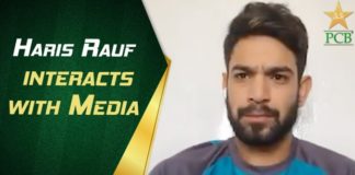 Pakistan Cricket Board: Haris Rauf interacts with media
