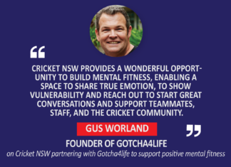 Gus Worland, Founder of Gotcha4Life on Cricket NSW partnering with Gotcha4life to support positive mental fitness