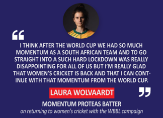 Laura Wolvaardt, Momentum Proteas batter on returning to women's cricket with the WBBL campaign