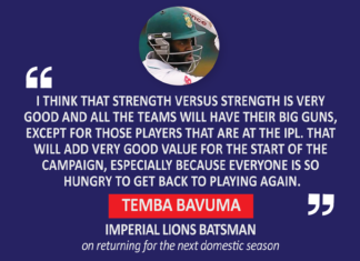 Temba Bavuma, Imperial Lions batsman on returning for the next domestic season