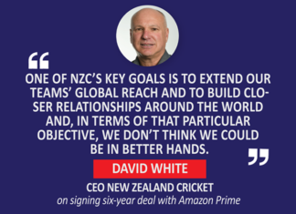 David White, CEO New Zealand Cricket on signing a six-year deal with Amazon Prime