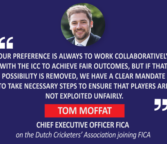 Tom Moffat, Chief Executive Officer FICA on the Dutch Cricketers’ Association joining FICA