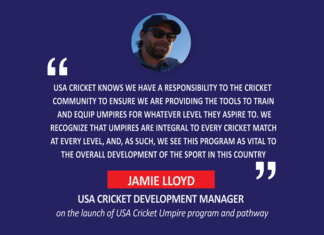 Jamie Lloyd, USA Cricket Development Manager on the launch of USA Cricket Umpire program and pathway