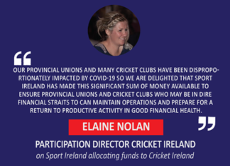 Elaine Nolan, Participation Director Cricket Ireland on Sport Ireland allocating funds to Cricket Ireland