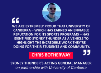 Chris Botherway, Sydney Thunder's Acting General Manager on partnership with University of Canberra