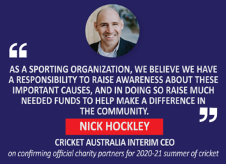 Nick Hockley, Cricket Australia Interim CEO on confirming official charity partners for 2020-21 summer of cricket