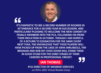 Ian Thomas, PCA Director of Member Services on PCA's 2021 Virtual Rookie Camp