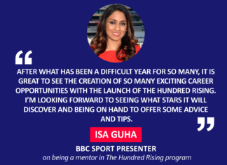 Isa Guha, BBC Sport presenter on being a mentor in The Hundred Rising program
