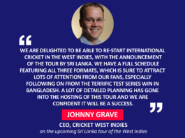 Johnny Grave, CEO, Cricket West Indies on the upcoming Sri Lanka tour of the West Indies