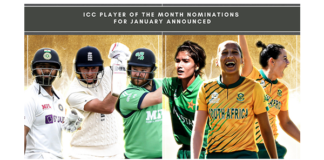 ICC Player of the Month nominations for January announced