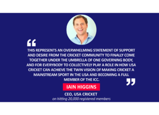 Iain Higgins, CEO, USA Cricket on hitting 20,000 registered members