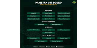 PCB: Pakistan U19 to tour Bangladesh next month