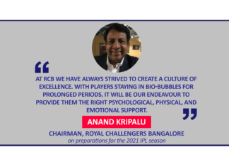 Anand Kripalu, Chairman, Royal Challengers Bangalore on preparations for the 2021 IPL season