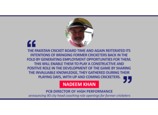 Nadeem Khan, PCB Director of High Performance announcing 90 city head coaching role openings for former cricketers