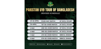 PCB: Pakistan U19 team to leave for Bangladesh on 17 April