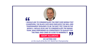 Geoff Allardice, ICC Acting CEO on the result of the first ICC World Test Championship