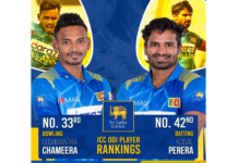 Chameera, Perera gain in MRF Tyres ICC Men's ODI Player Rankings