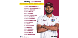 CWI: 17-man provisional squad named for the Betway Test Series against South Africa