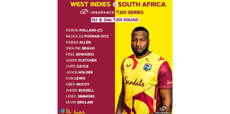 CWI: Unchanged 13-member squad named for 3rd CG Insurance T20I vs South Africa