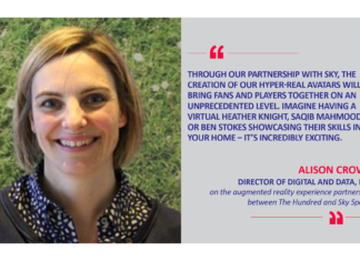 Alison Crowe, Director of Digital and Data, ECB on the augmented reality experience partnership between The Hundred and Sky Sports