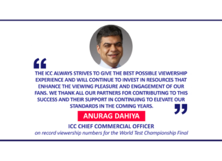 Anurag Dahiya, ICC Chief Commercial Officer on record viewership numbers for the World Test Championship Final
