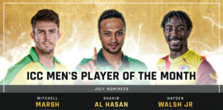 ICC Player of the Month nominations for July announced