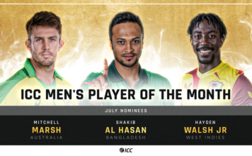 ICC Player of the Month nominations for July announced