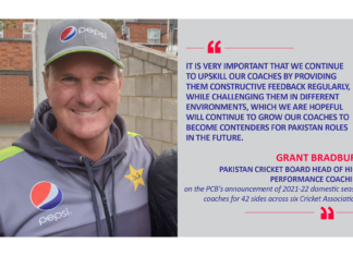 Grant Bradburn, Pakistan Cricket Board Head Of High Performance Coaching on the PCB's announcement of 2021-22 domestic season coaches for 42 sides across six Cricket Associations