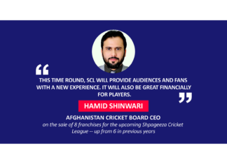 Hamid Shinwari, Afghanistan Cricket Board CEO on the sale of 8 franchises for the upcoming Shpageeza Cricket League -- up from 6 in previous years