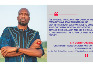 Sir Curtly Ambrose, Former West Indies Cricketer and CWI U19 Bowling Consultant on the CWI Rising Stars Under-19 High Performance Camp