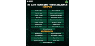 PCB: Pre-season training camp for white-ball players to commence on Sunday