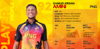 Cricket PNG: Charles Jordan (CJ) Amini | All-rounder batsman