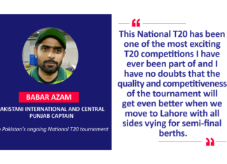 Babar Azam, Pakistani International and Central Punjab Captain on Pakistan's ongoing National T20 tournament