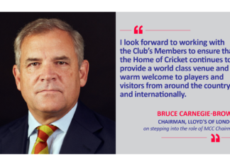 Bruce Carnegie-Brown, Chairman, Lloyd's of London on stepping into the role of MCC Chairman