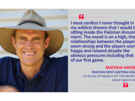 Mathew Hayden, Pakistan Men's Batting Coach on the eve of Pakistan's ICC T20I World Cup opener against India