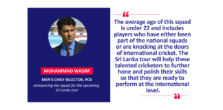 Muhammad Wasim, Men's Chief Selector, PCB announcing the squad for the upcoming Sri Lanka tour
