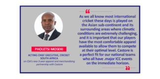 Pholetsi Moseki, Acting Chief Executive, Cricket South Africa on CSA's new 3-year apparel and merchandising partnership with Castore