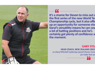 Gary Stead, Head Coach, New Zealand Cricket on Daryl Mitchell replacing injured Devon Conway for India Test series