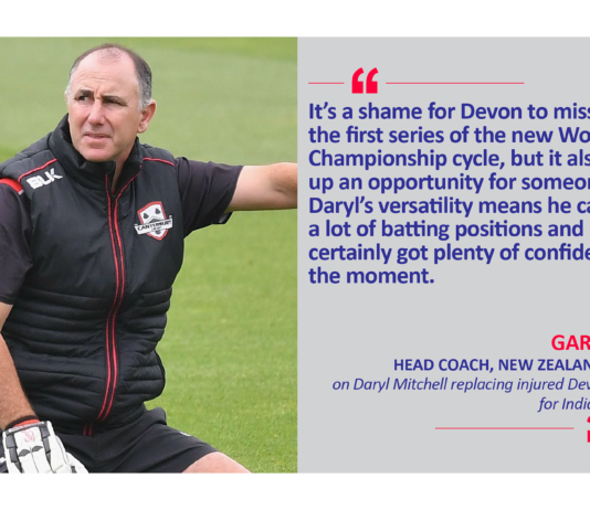 Gary Stead, Head Coach, New Zealand Cricket on Daryl Mitchell replacing injured Devon Conway for India Test series