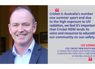 Lee Germon, CEO, Cricket New South Wales on Sydney Sixers' players and coaches helping to fund free Skin Check Clinic in Coffs Harbour on Saturday, January 8, 2022