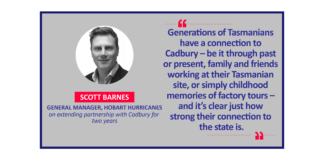 Scott Barnes, General Manager, Hobart Hurricanes on extending partnership with Cadbury for two years