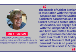 Sue Strachan, President, Cricket Scotland on reaching out to sportScotland for help to investigate any racism in cricket in Scotland