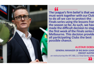 Alistair Dobson, General Manager of Big Bash Leagues, Cricket Australia on restructuring the KFC BBL|11 Final Series schedule