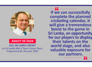 Ashley De Silva, CEO, Sri Lanka Cricket on Sri Lanka Men's Team Future Tours Programme for the year 2022