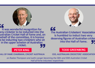 Peter King and Todd Greenberg on Raelee Thompson and Justin Langer becoming the 58th and 59th Australian Cricket Hall of Fame inductees respectively